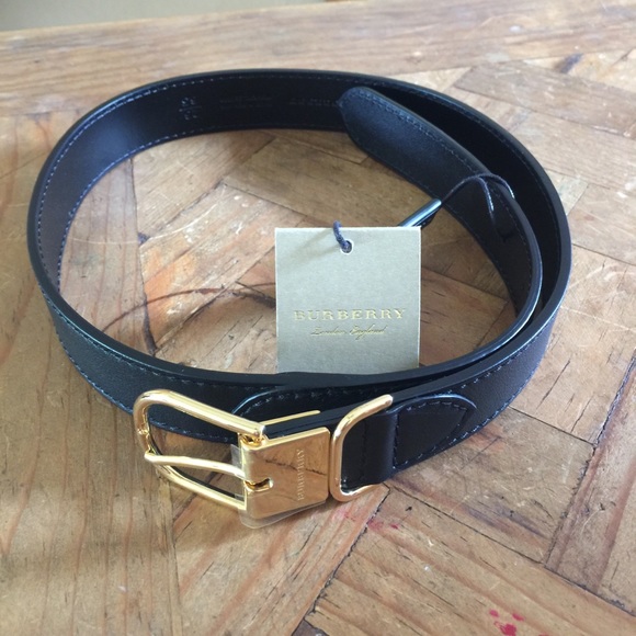 Burberry Other - NWT BURBERRY LONDON Black Calf Leather Belt 26”